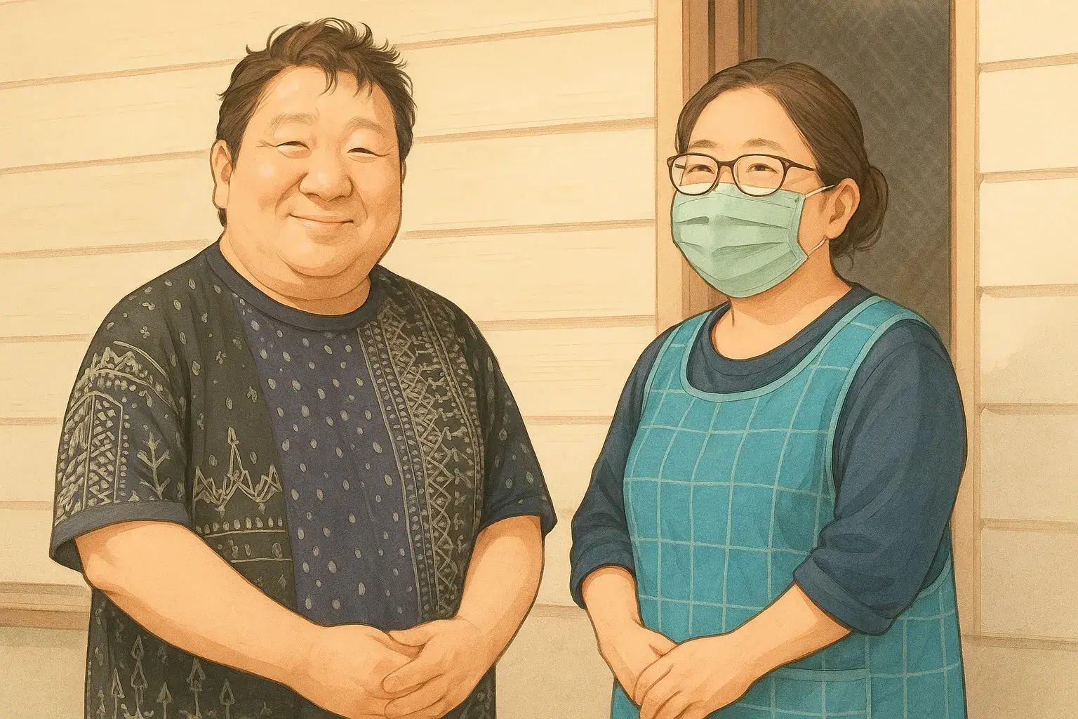 代表取締役 馬場好美と専務取締役 矢野 弘行